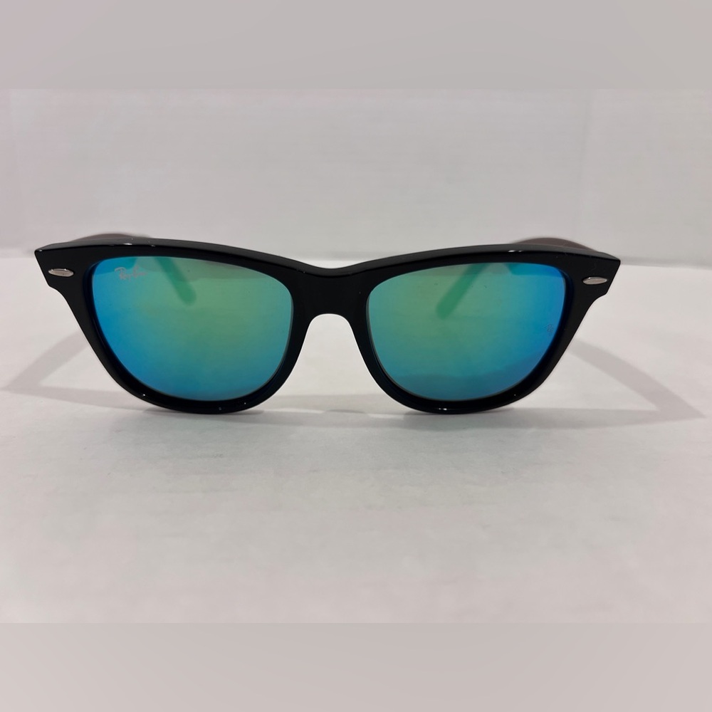 Ray-Ban Wayfarer Sunglasses RB2140 1175-19 55mm Black/Green